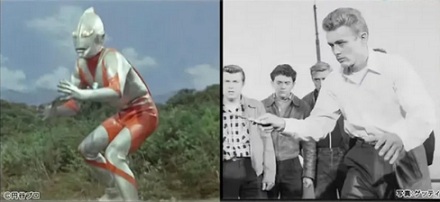奥特曼发射光波时，为什么要佝着身子？
