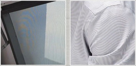 用手机拍显示屏怎么总是有彩色波纹?